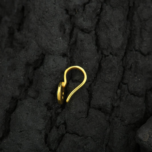 Blue Star Gold Plated Silver Nose Pin