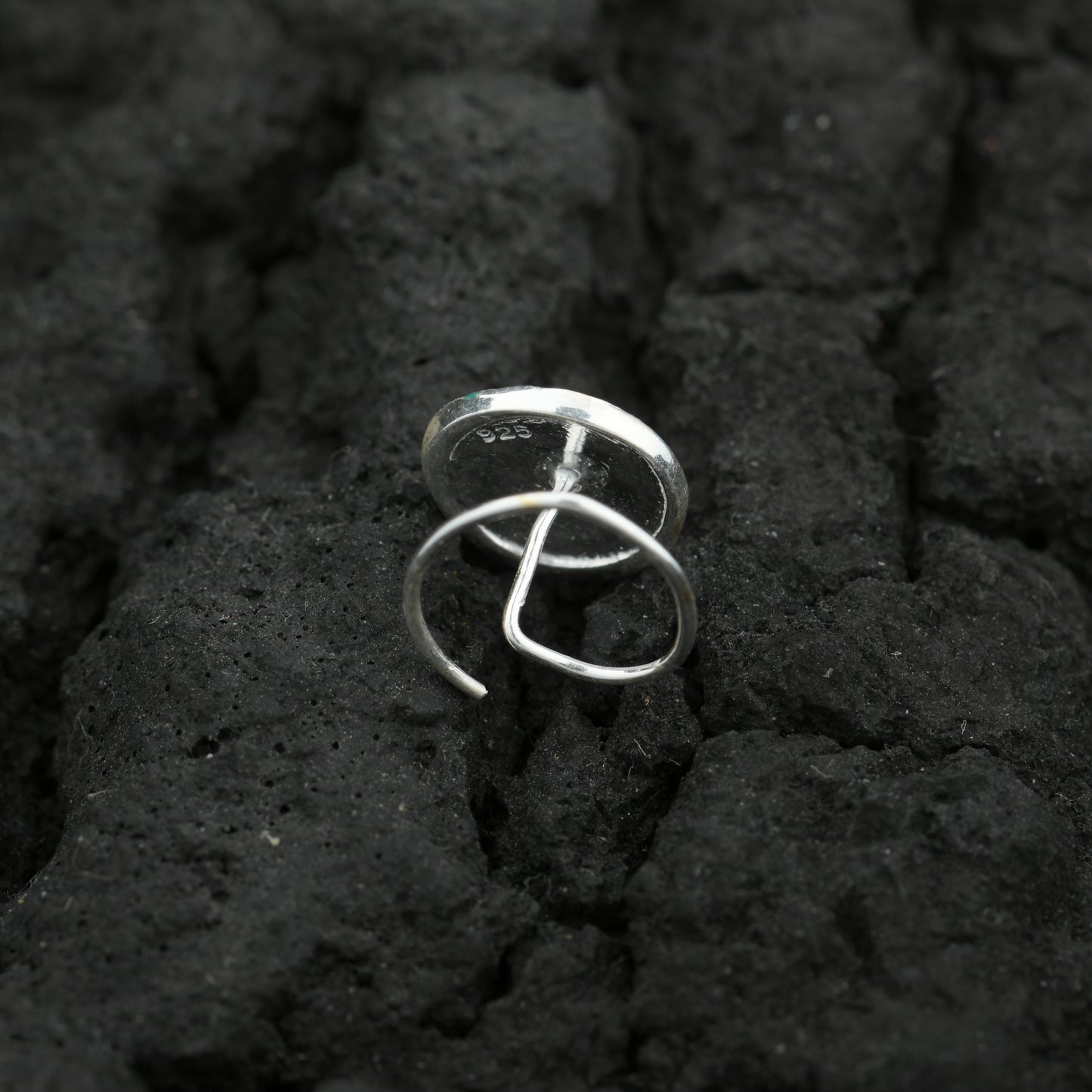 Red Carnation Enamel Silver Nose Pin