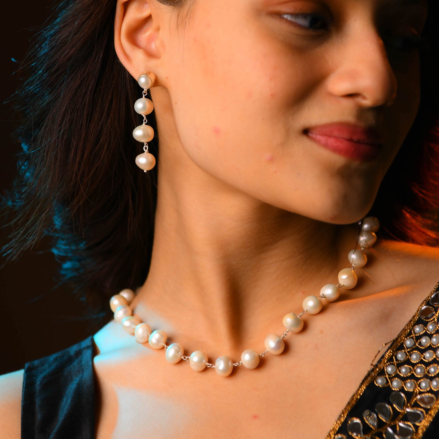 Pearl Vine Silver And Freshwater Pearls Necklace