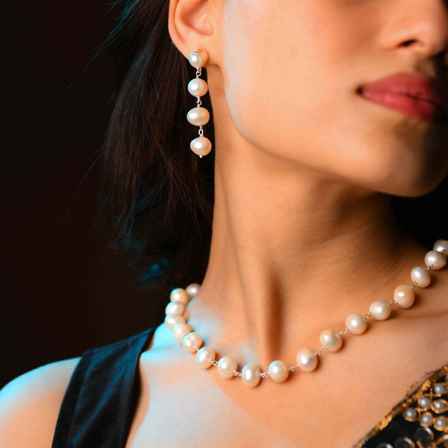 Pearl Vine Silver And Freshwater Pearls Necklace