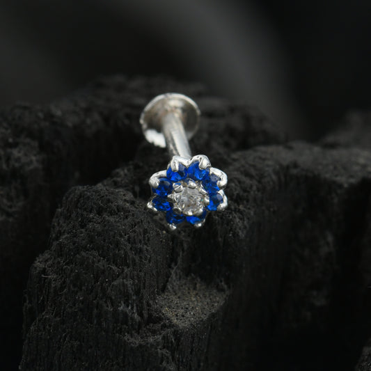 Suchitra Silver CZ Nose Pin