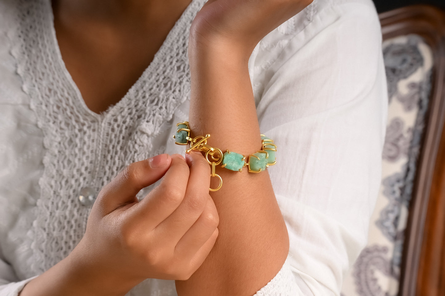 Uncut Amazonite Bracelet