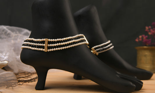 Pearl Allure Anklets (Gold Plated)