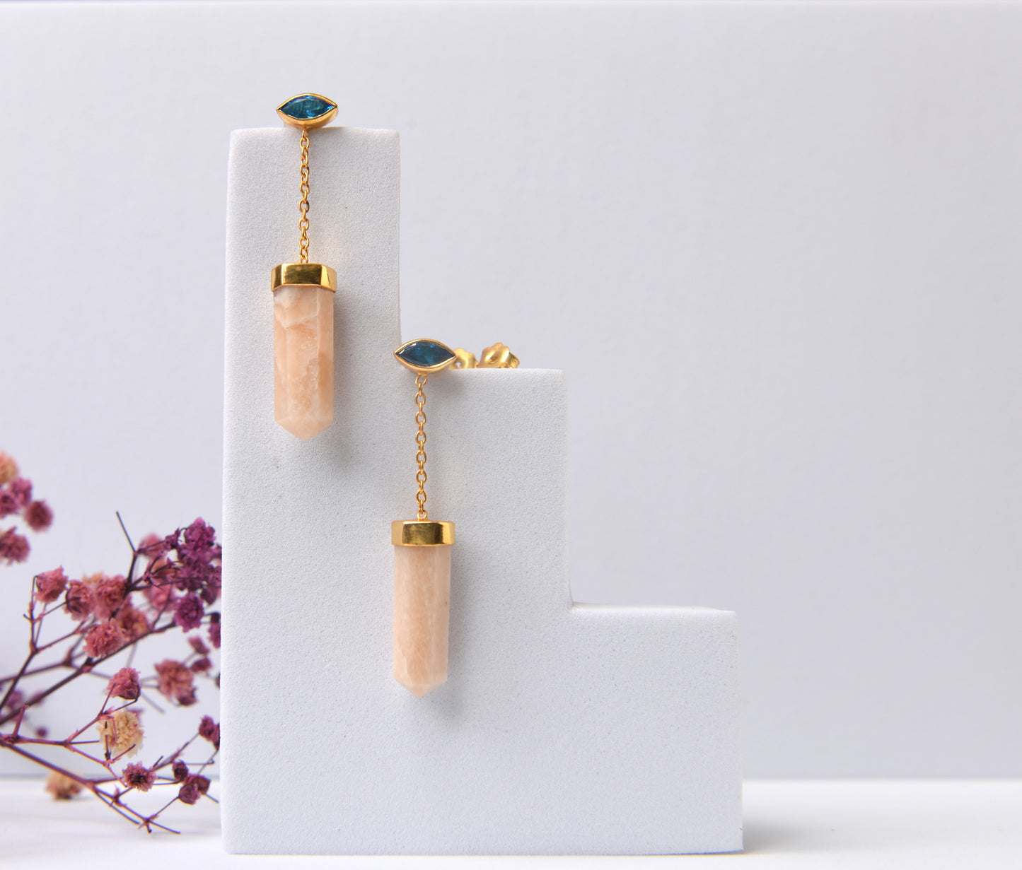 Sacred Eye Moonstone Earrings