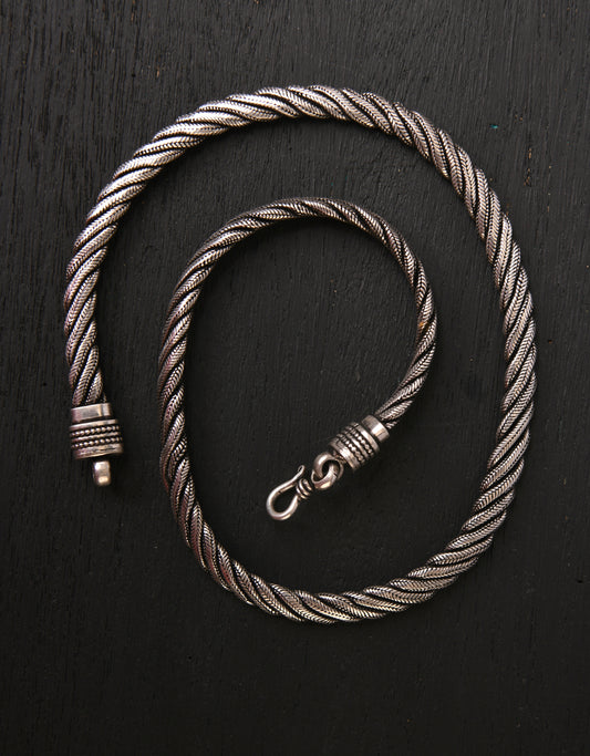 Silver Flat Weave Chain (18inches)