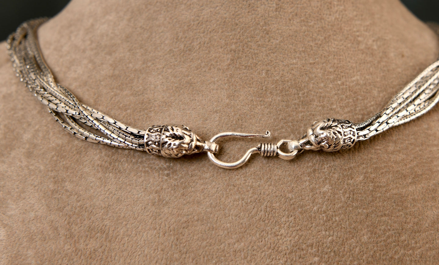 Silver Bunched Chain Necklace