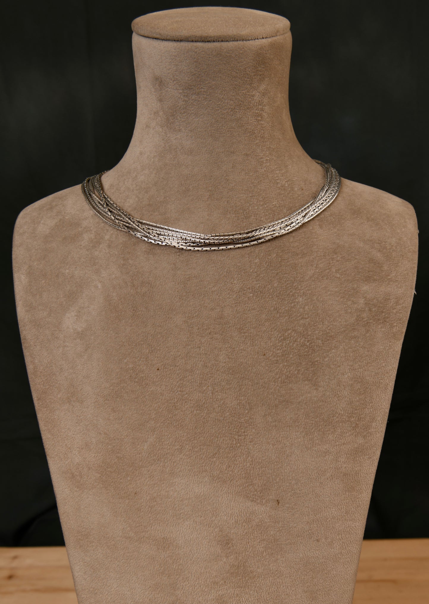 Silver Bunched Chain Necklace