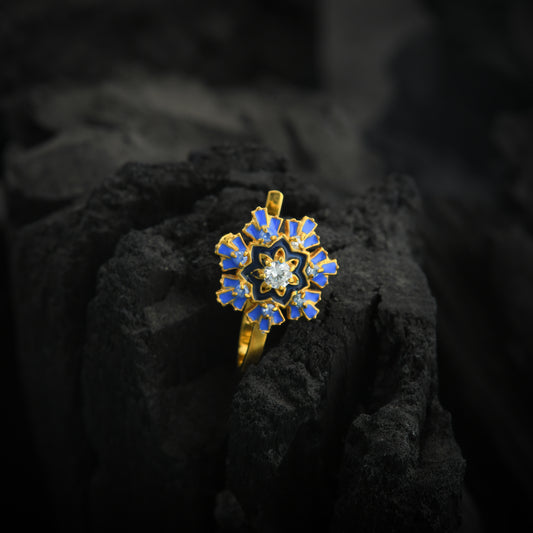 Hydrangea Flower Gold Plated Silver Nose Pin