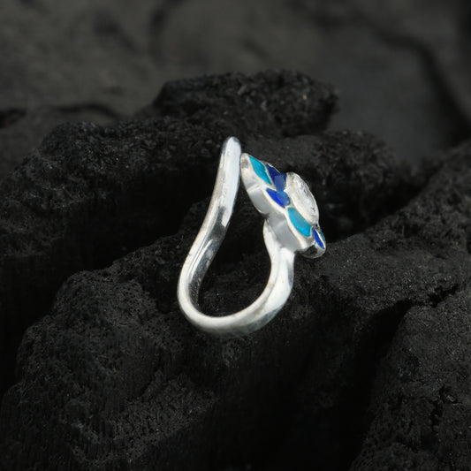 Neel Kamal Silver Clip on Nose Pin