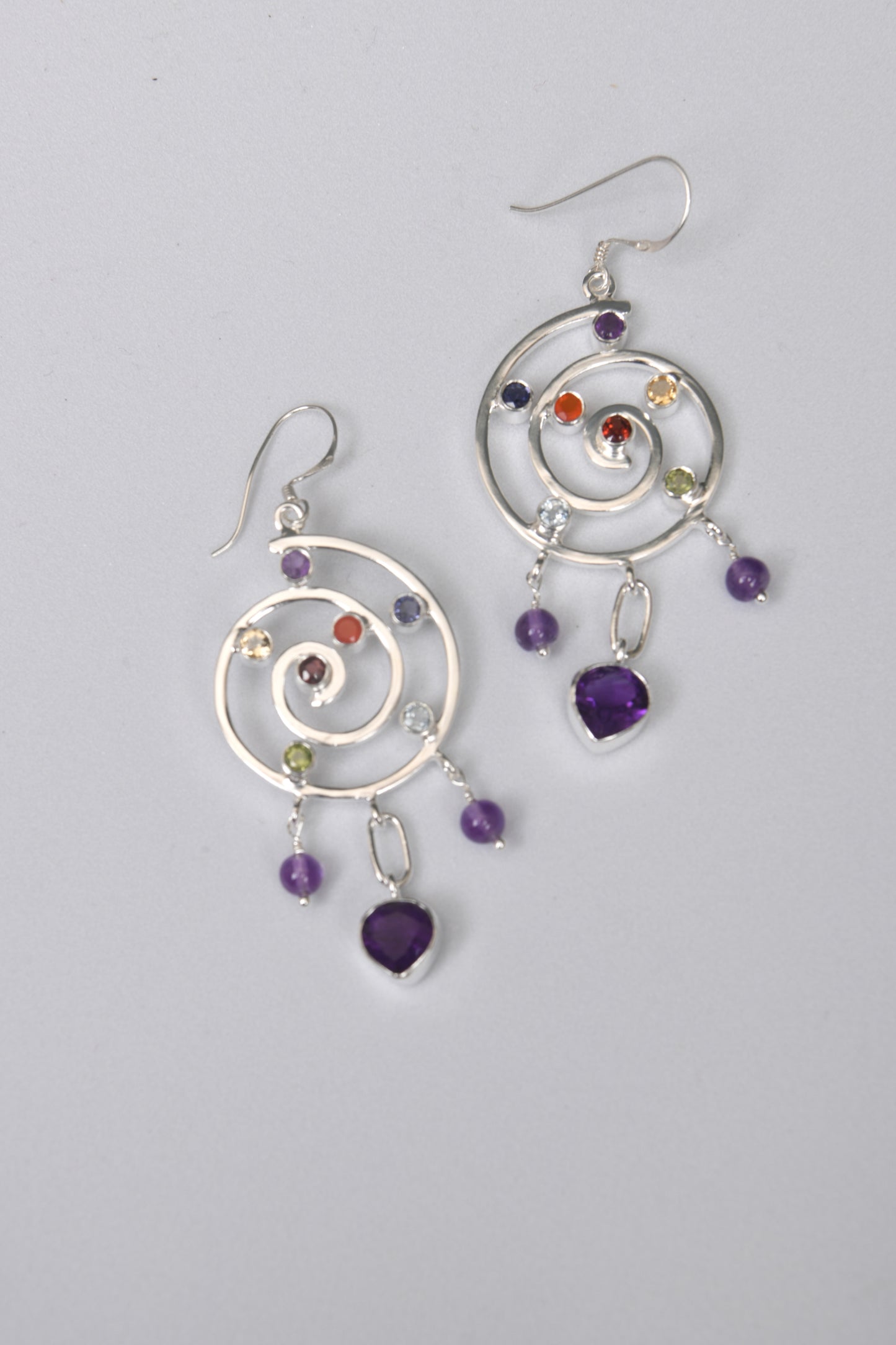 Chakra Spiral Earrings