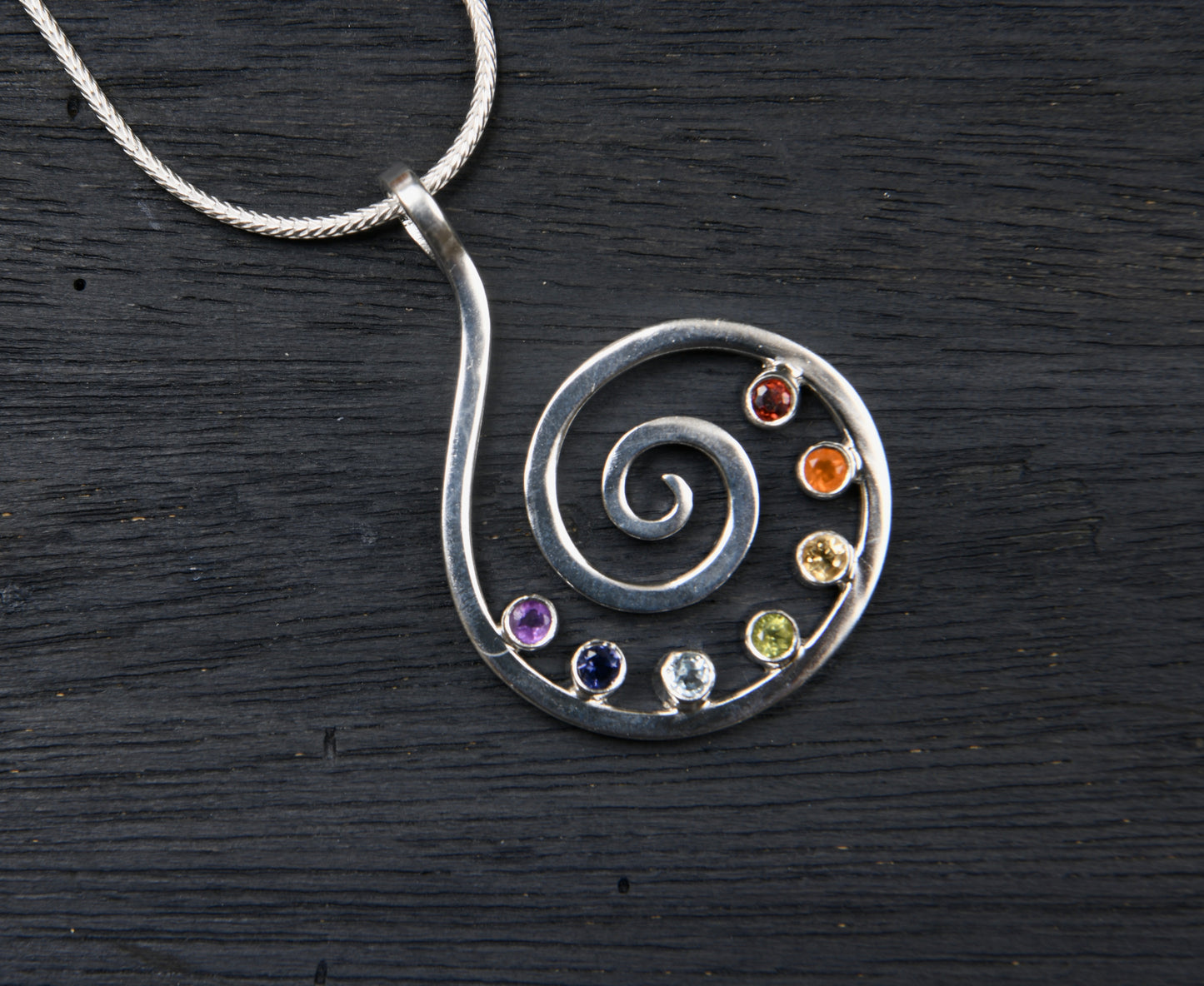Chakra Spiral Pendant
