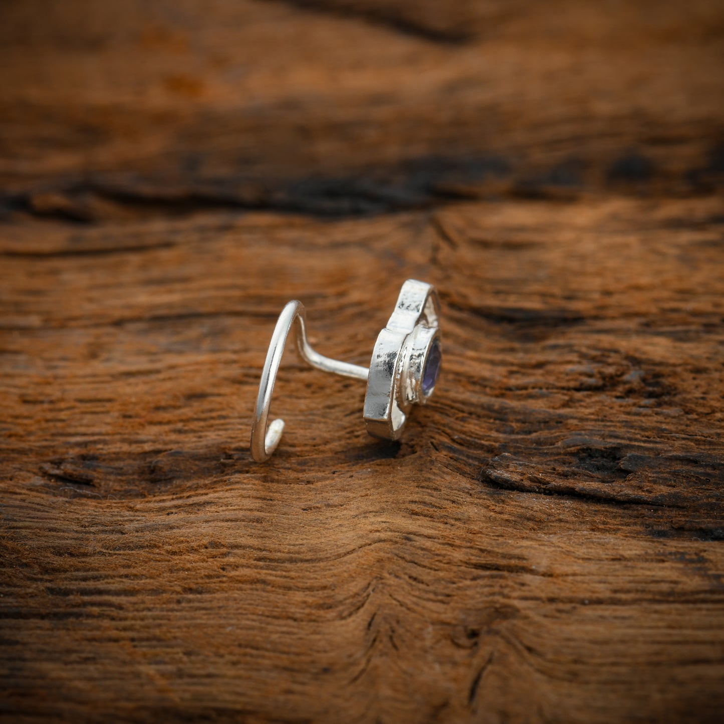 Third Eye Chakra Silver Nose Pin