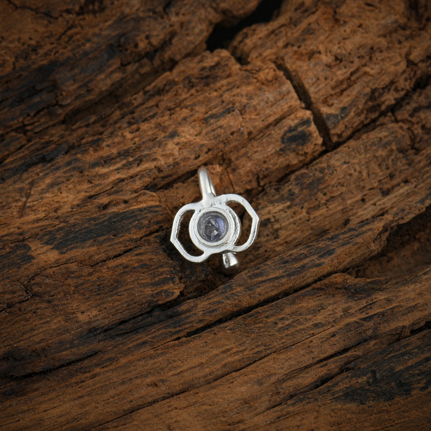 Third Eye Chakra Silver Nose Pin