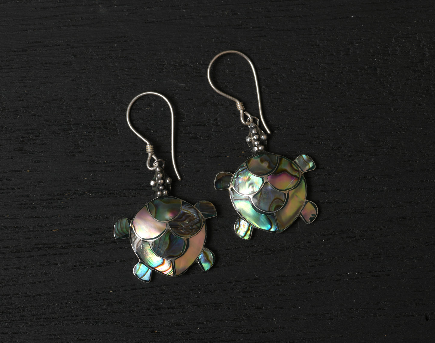 Abalone Turtle Earrings
