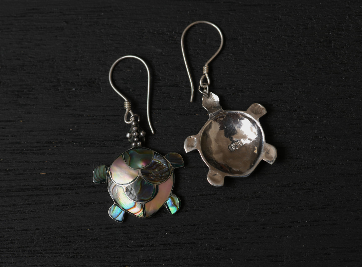 Abalone Turtle Earrings