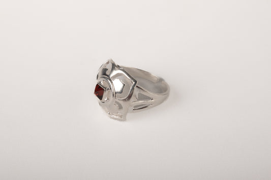 Focus On Feelings Muladhara Silver Garnet Ring