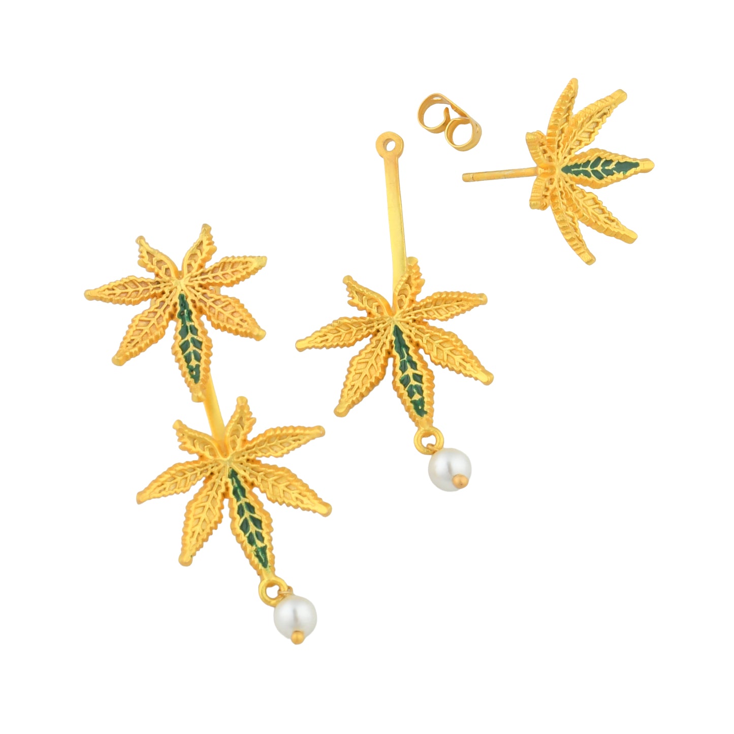 Corbett Canabis EarJackets Cum Earrings