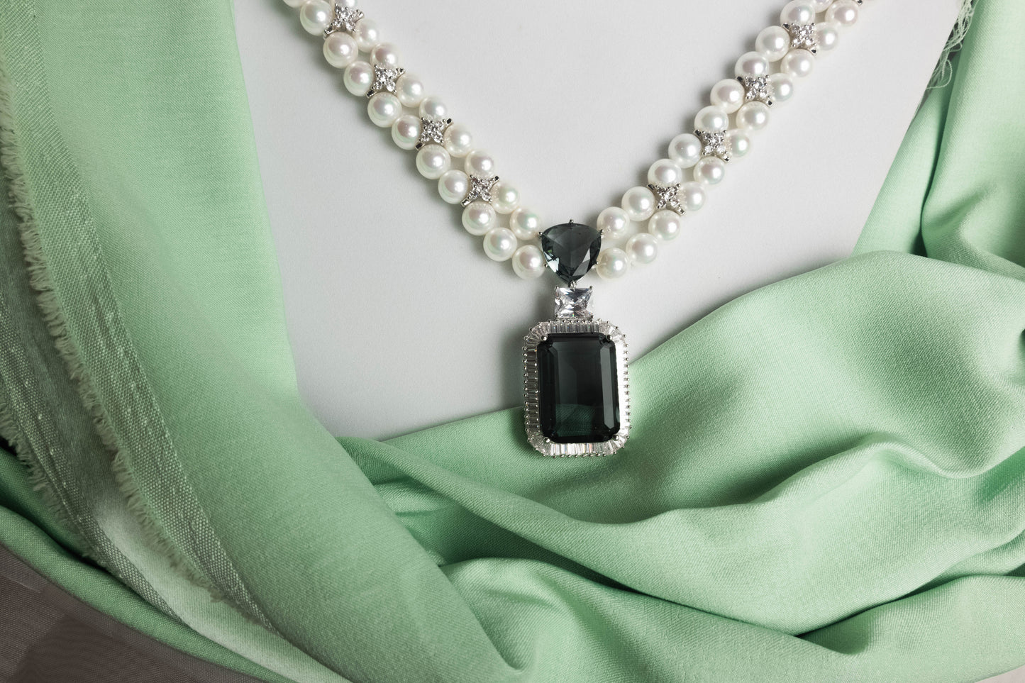 Stellar Smoky Quartz Pearls Necklace