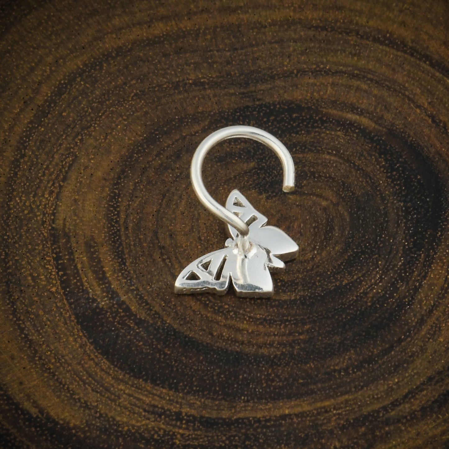 "Adonis Blue" Silver Enamelled Nose pin