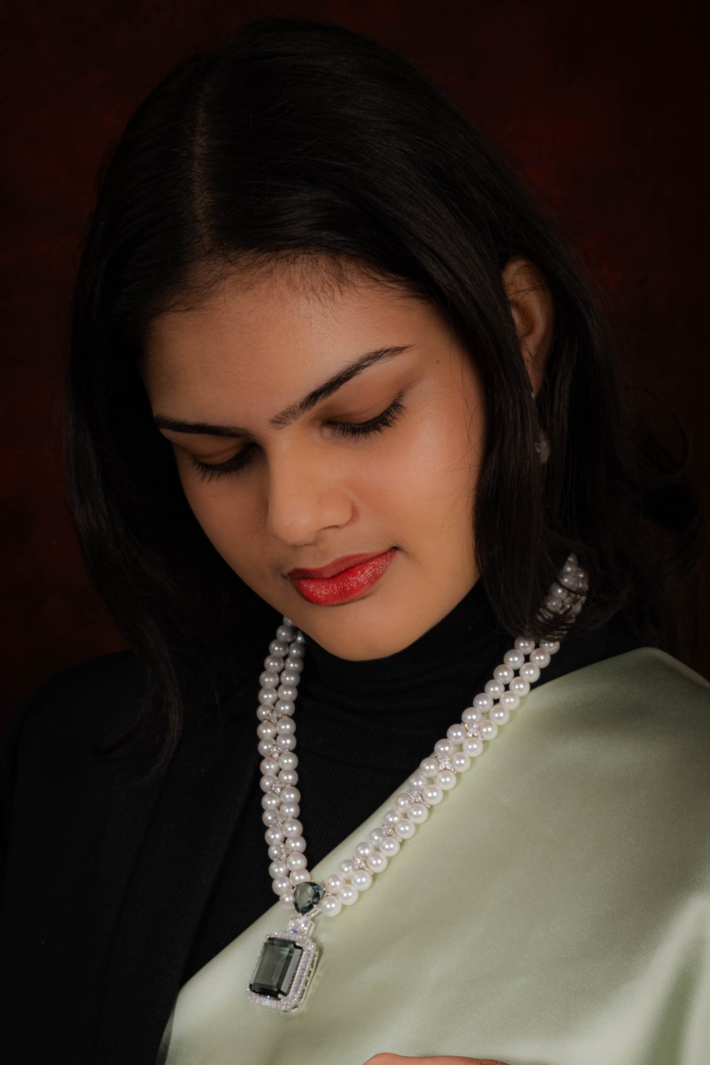 Stellar Smoky Quartz Pearls Necklace