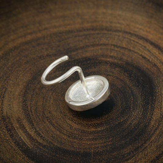 "Corbett Tigress" Silver Enamelled Nose Pin