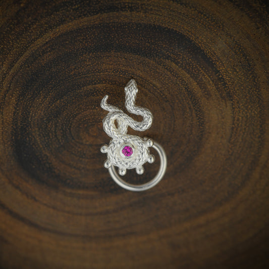 "The Serpent" Silver Nose Pin
