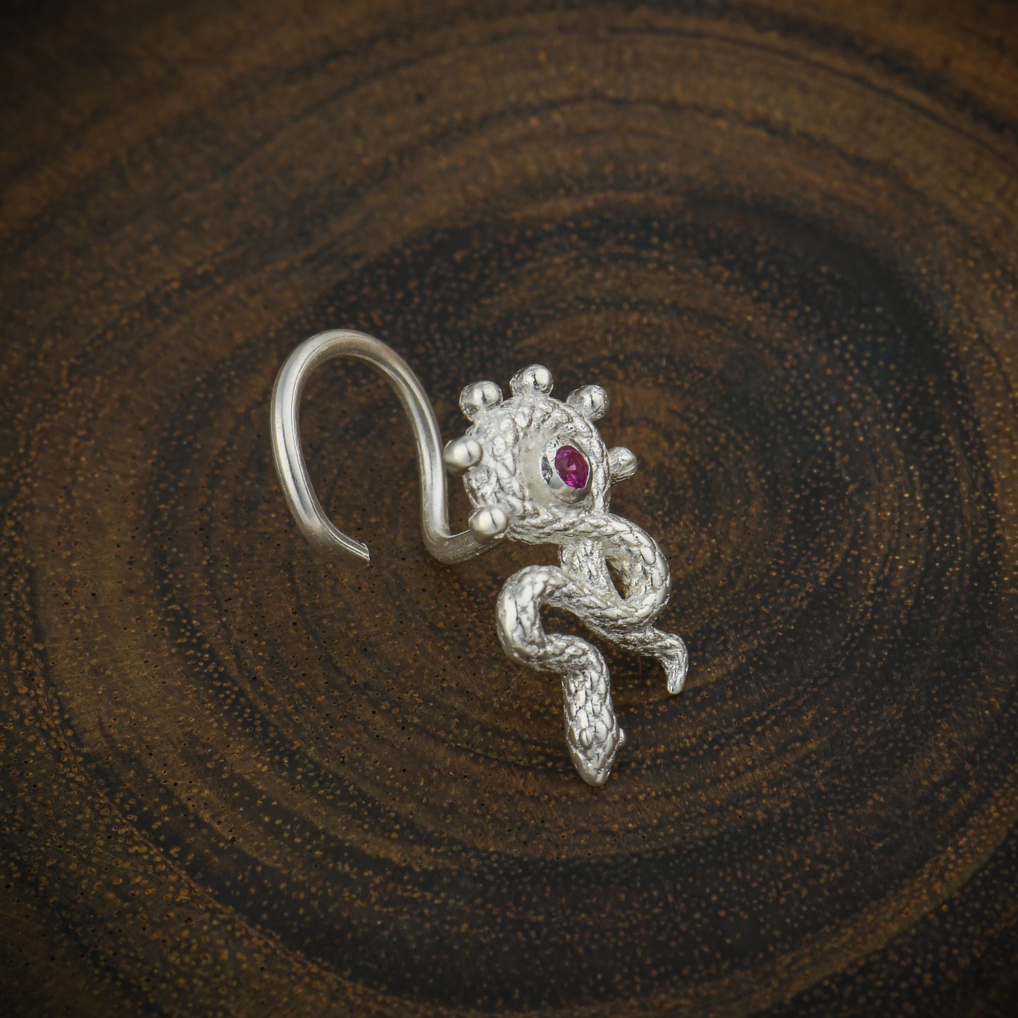 "The Serpent" Silver Nose Pin