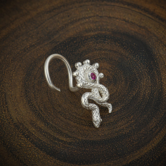 "The Serpent" Silver Nose Pin