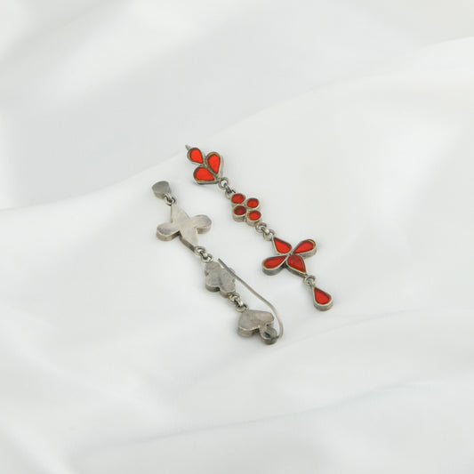 Madhu Chandrika Sunrise Streaks Silver Earrings