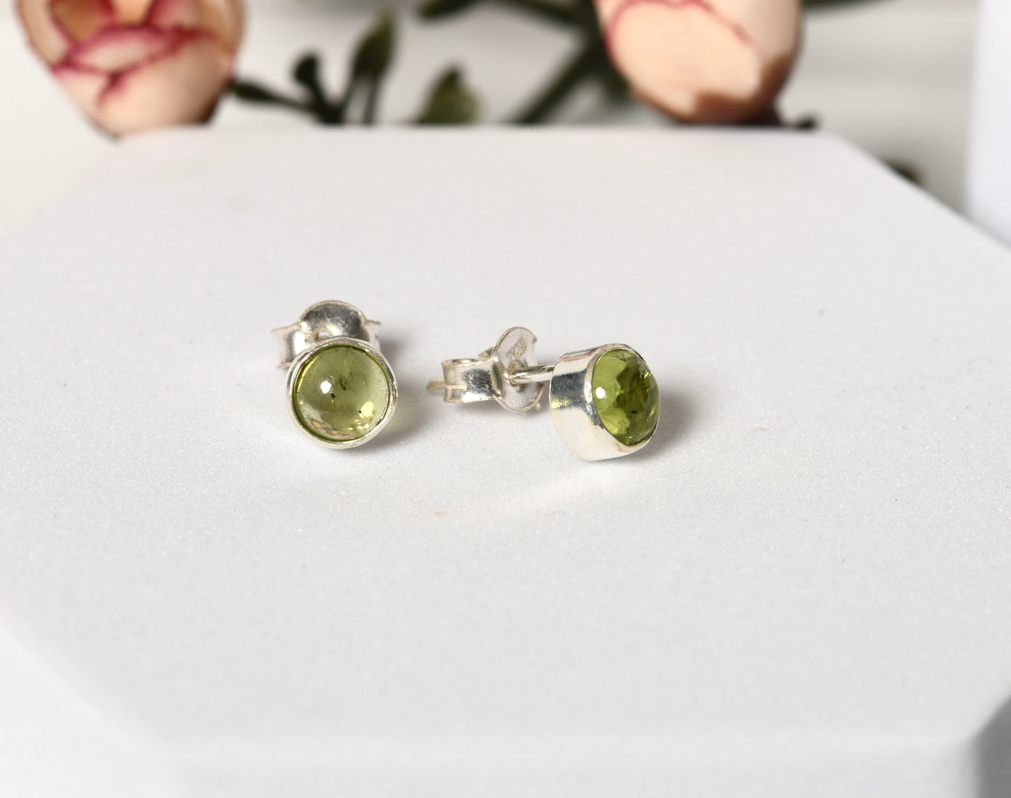 Peridot Silver Studs