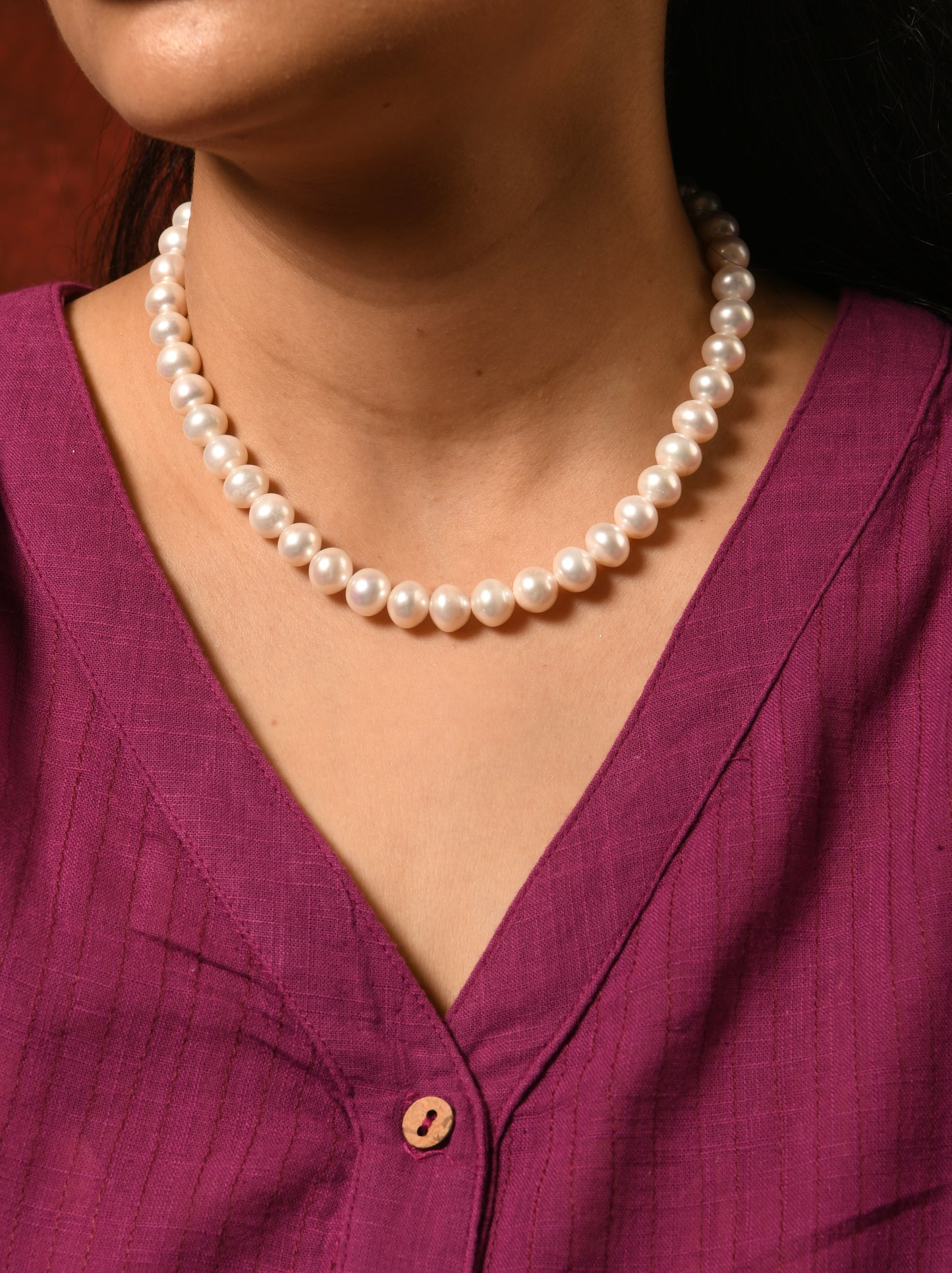 Classic Freshwater Pearls Necklace (10 mm Pearls)