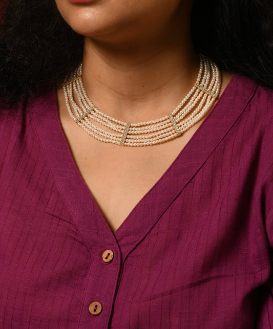 Vaijayanti Layered Pearl Necklace