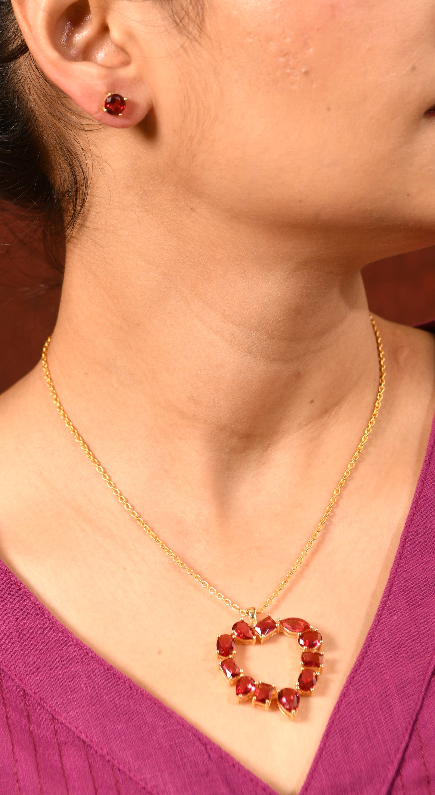 Heart of Rubies Necklace