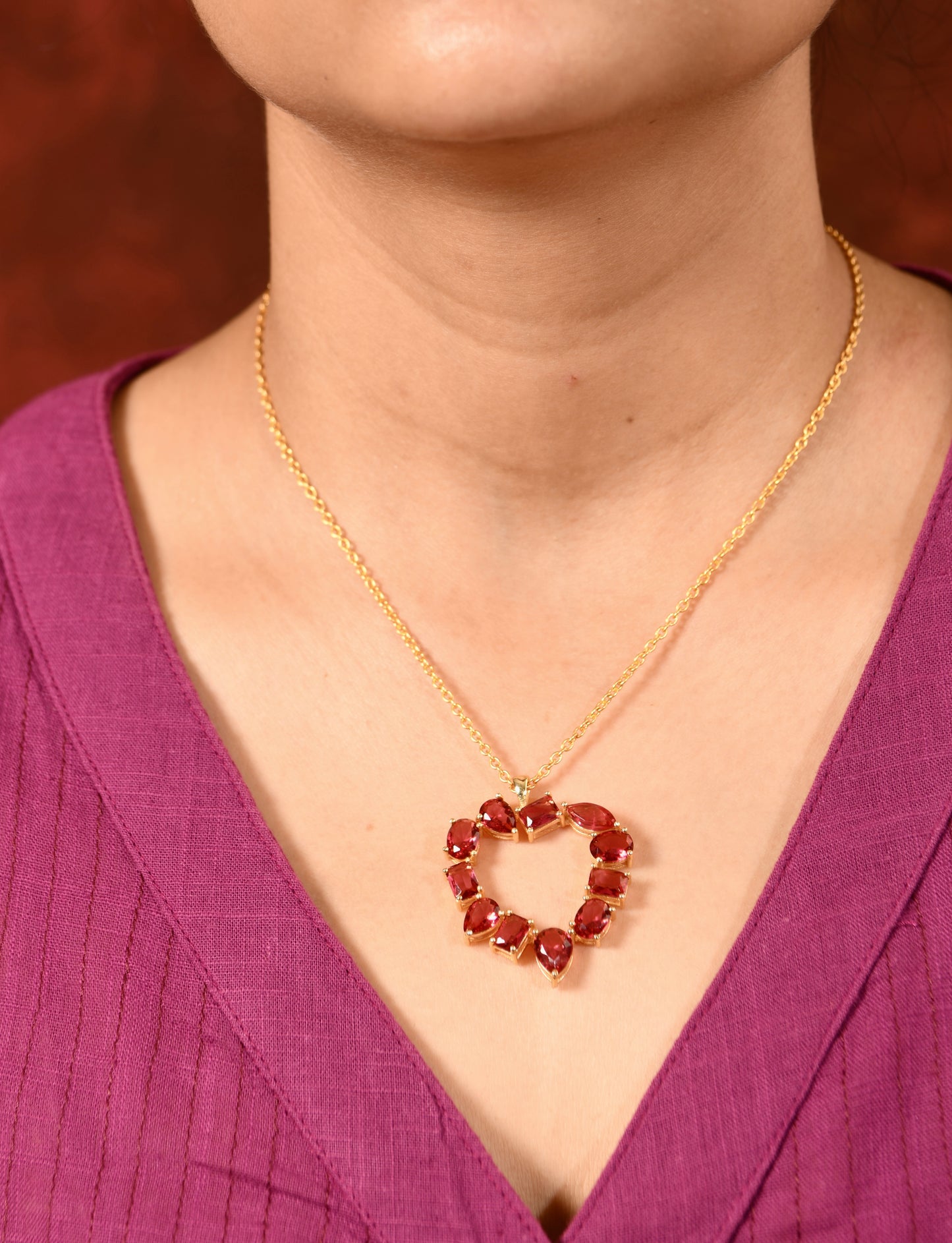 Heart of Rubies Necklace