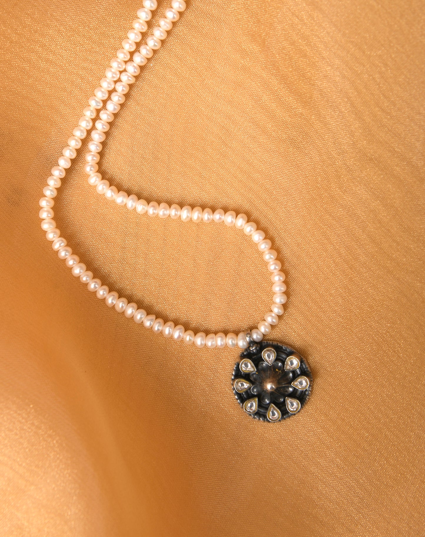 Silver Symphony Pearl Necklace