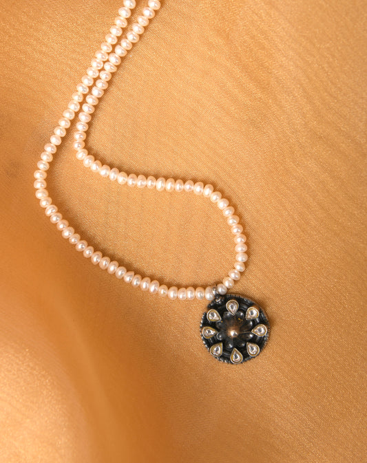 Silver Symphony Pearl Necklace