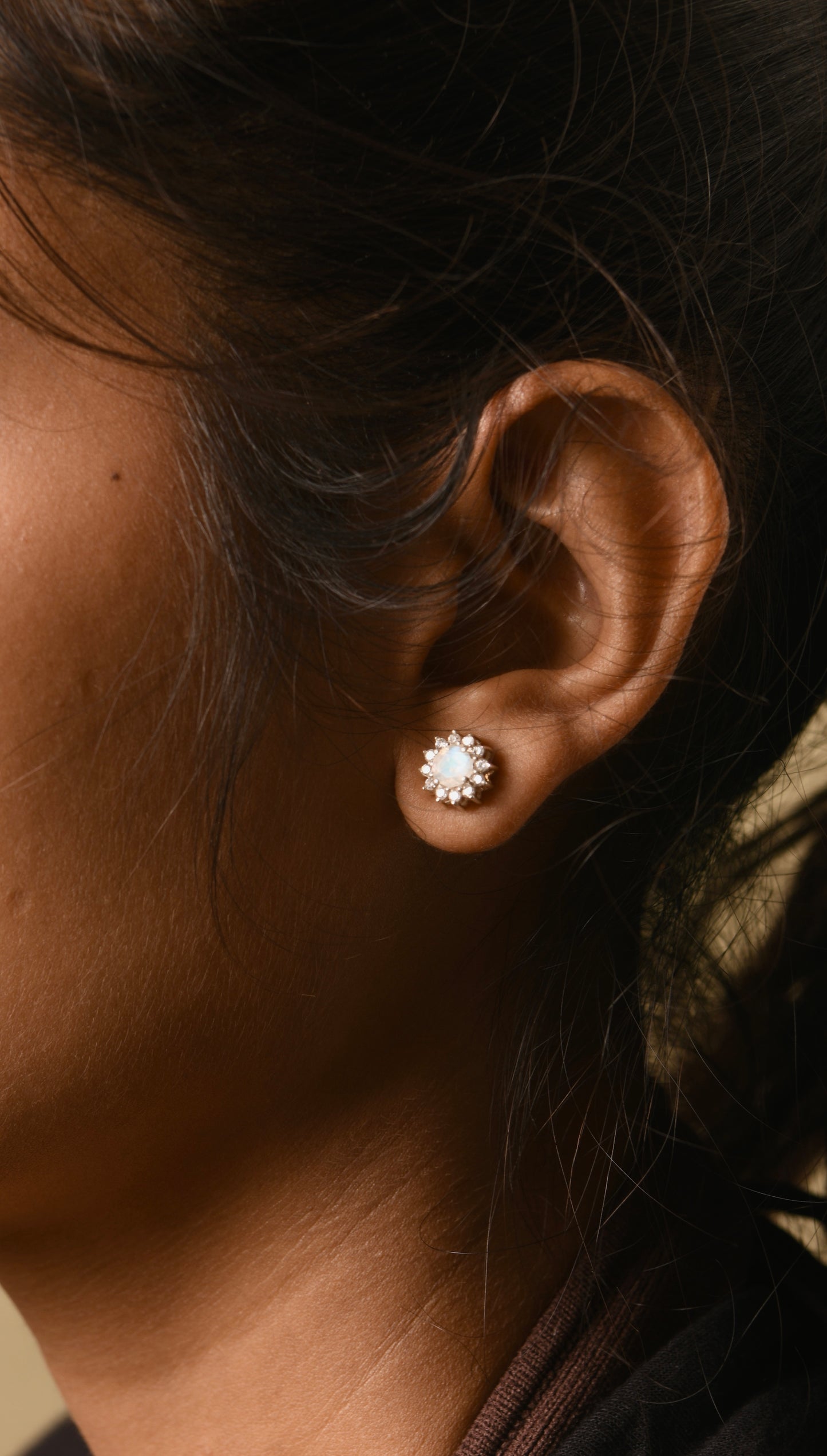 Moonstone Silver Studs