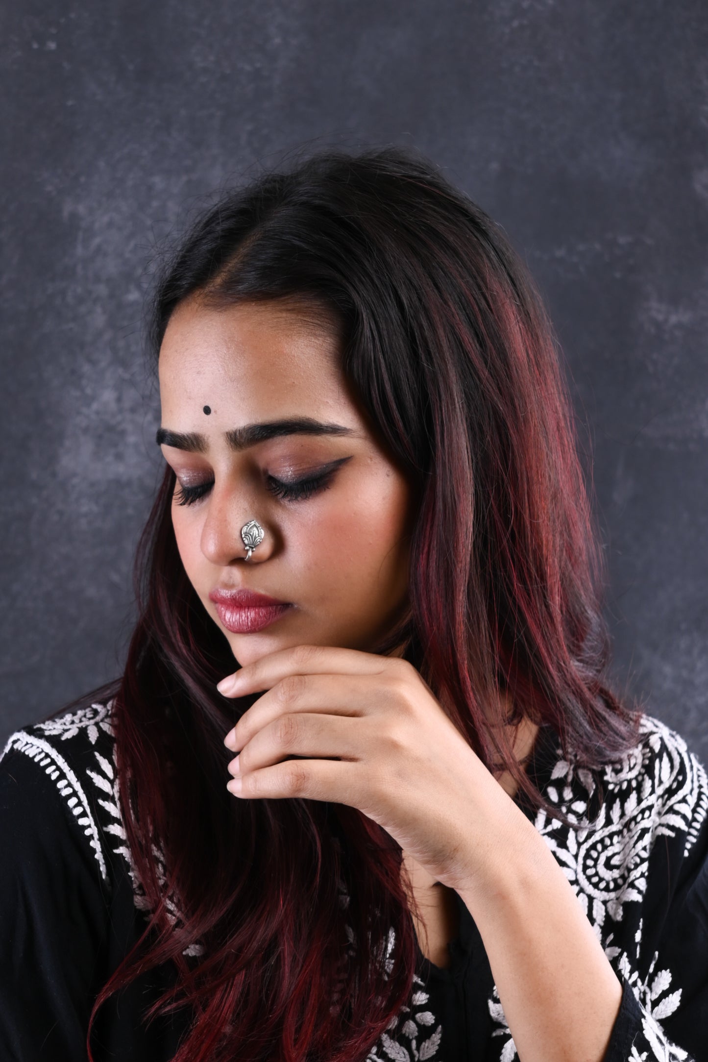 Clip On Lotus Bud Nose Pin