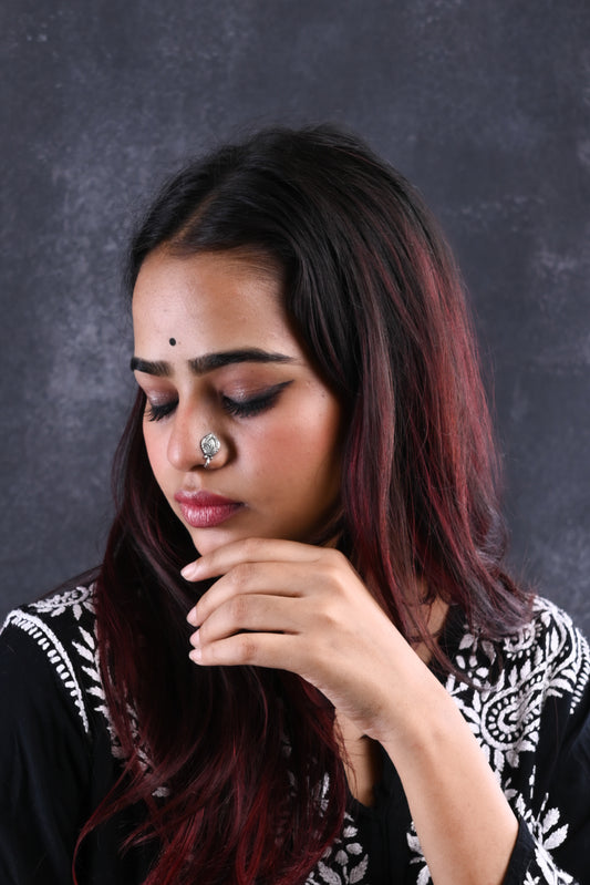 Clip On Lotus Bud Nose Pin