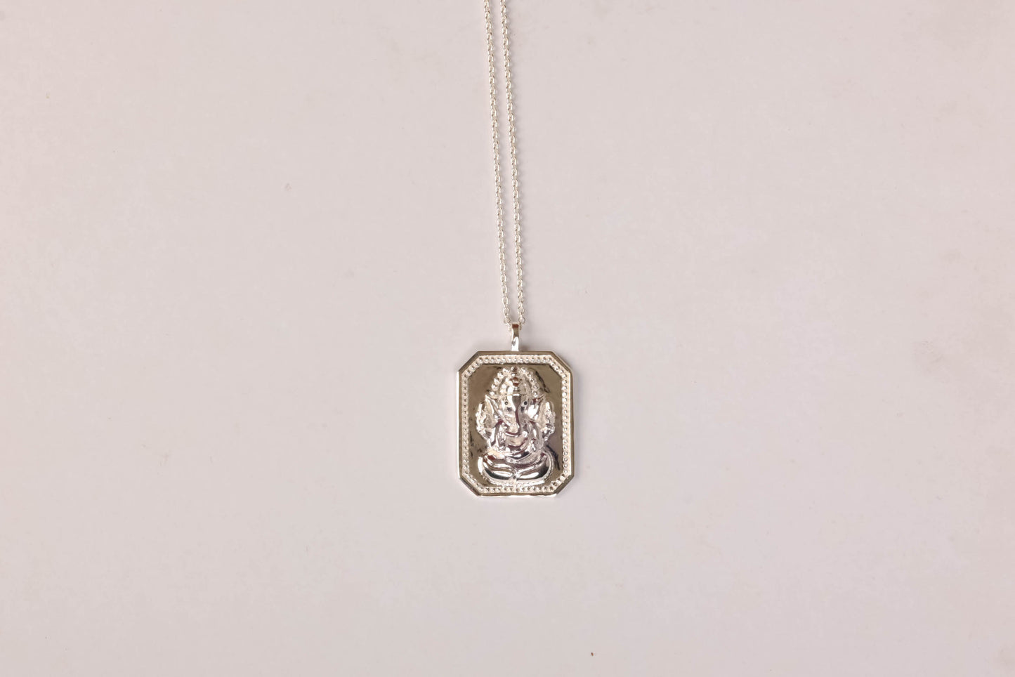 Vakratunda Ganesha Silver Pendant with Chain