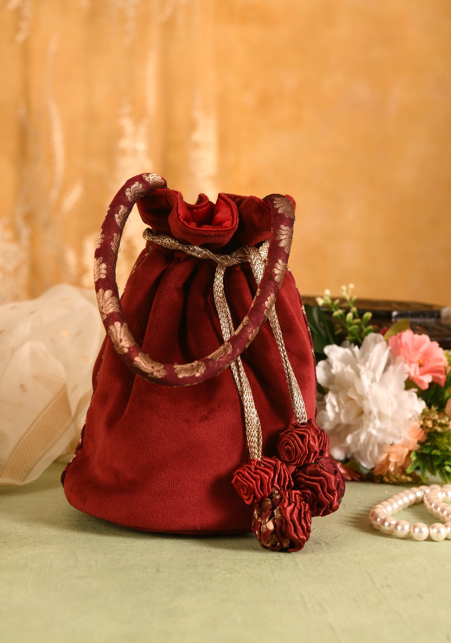 Garnet Roses Festive Potli