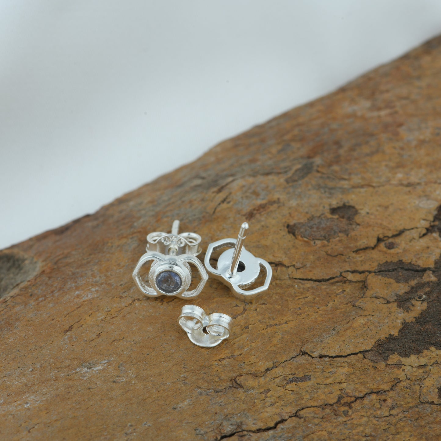 Third Eye Chakra Silver Earrings