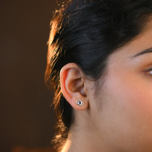 Third Eye Chakra Silver Earrings