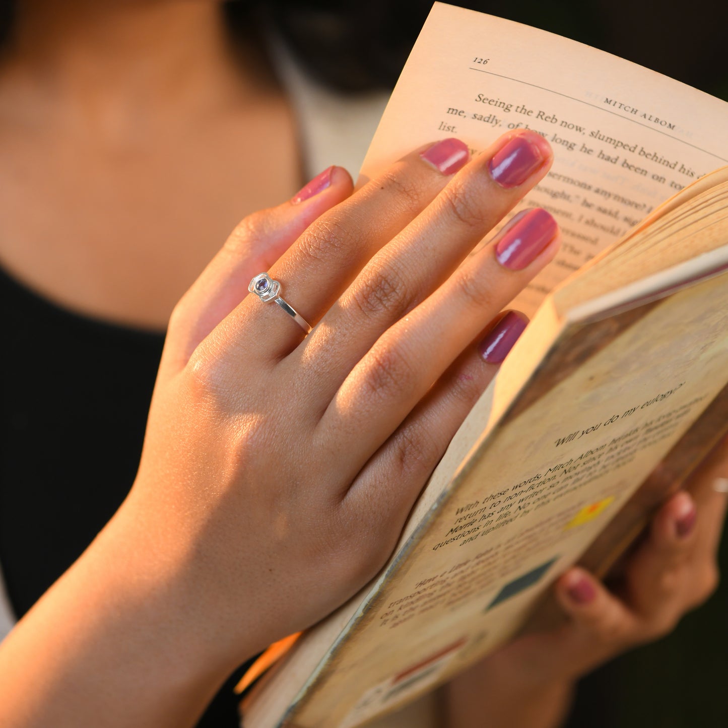 Third Eye Chakra Minimal Silver Ring
