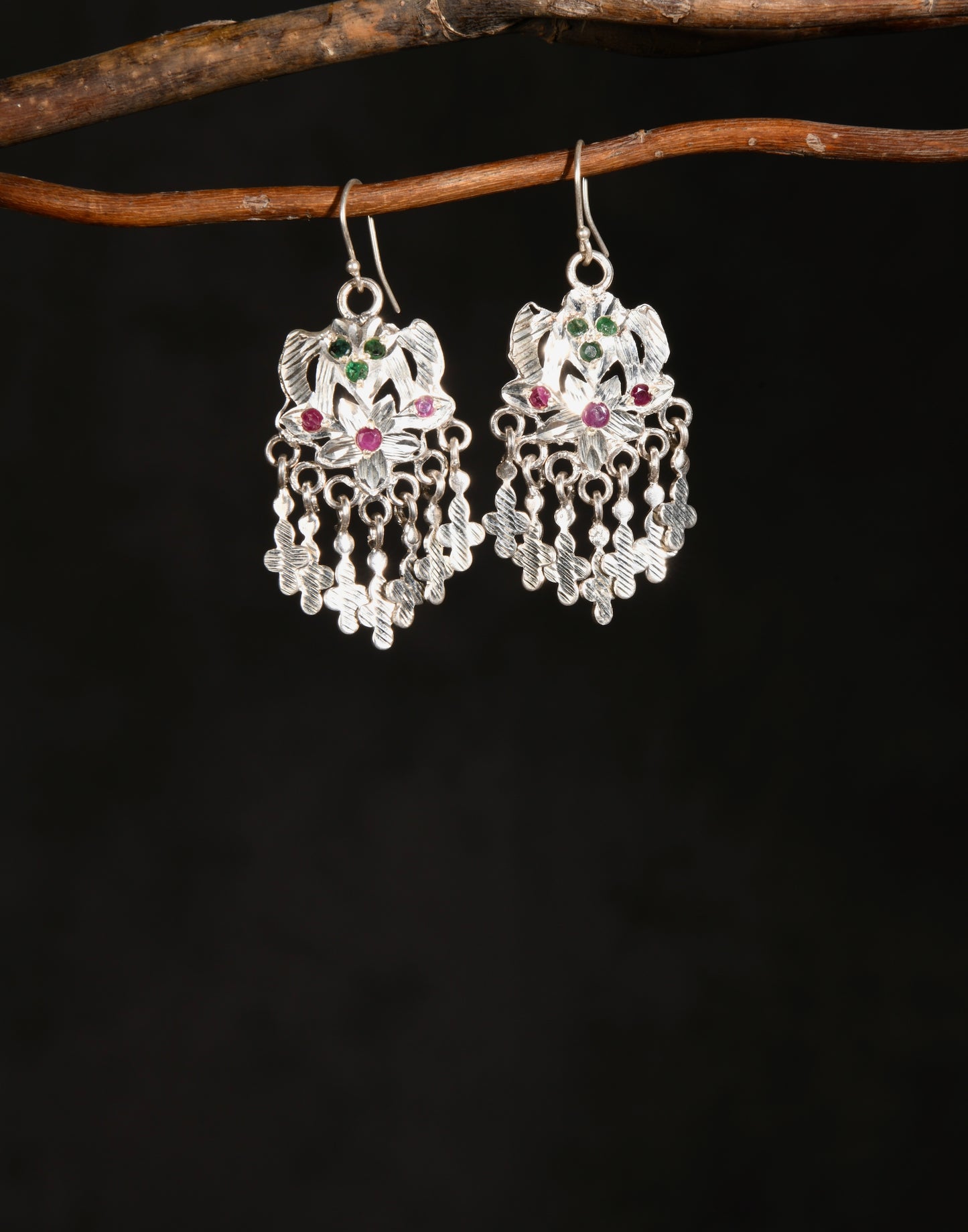 Silver Patra Shabana Earrings