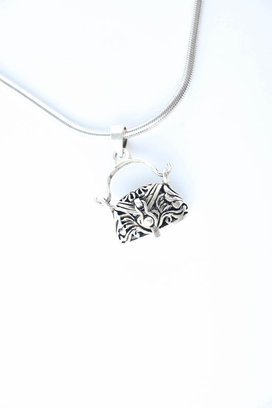 Micro Silver Purse Pendant