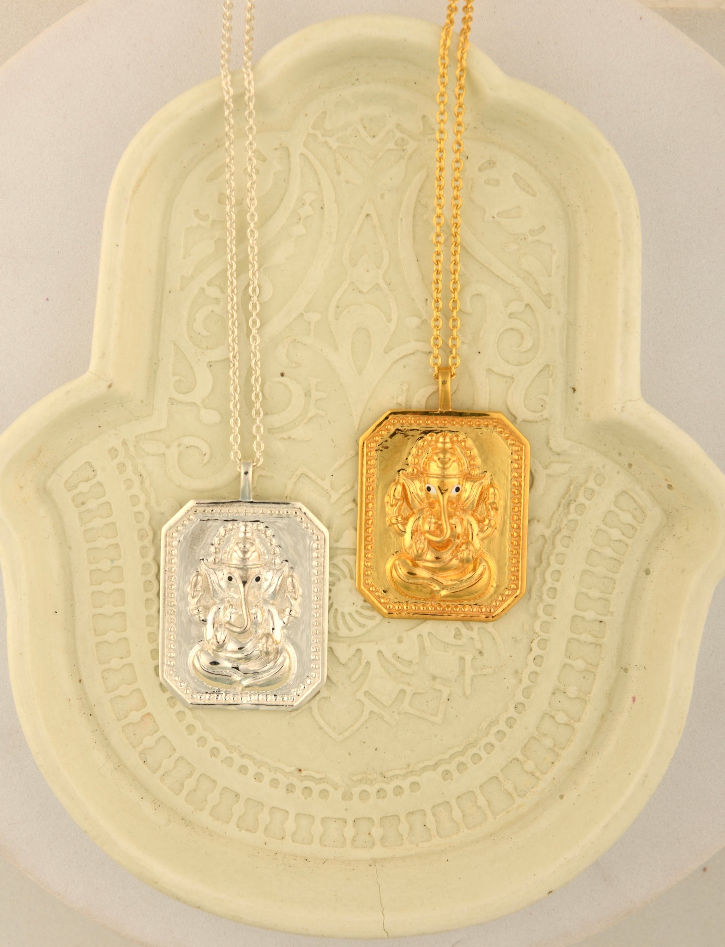 Vakratunda Ganesha Silver Pendant with Chain