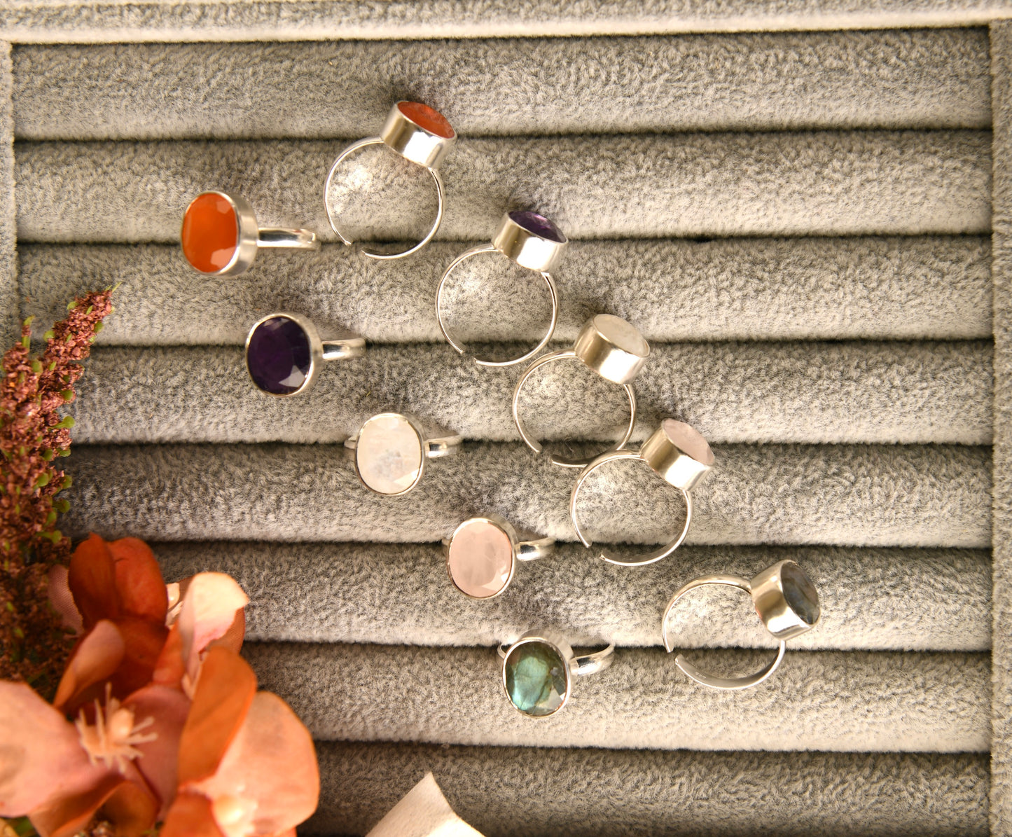 Amethyst Adjustable Silver Ring