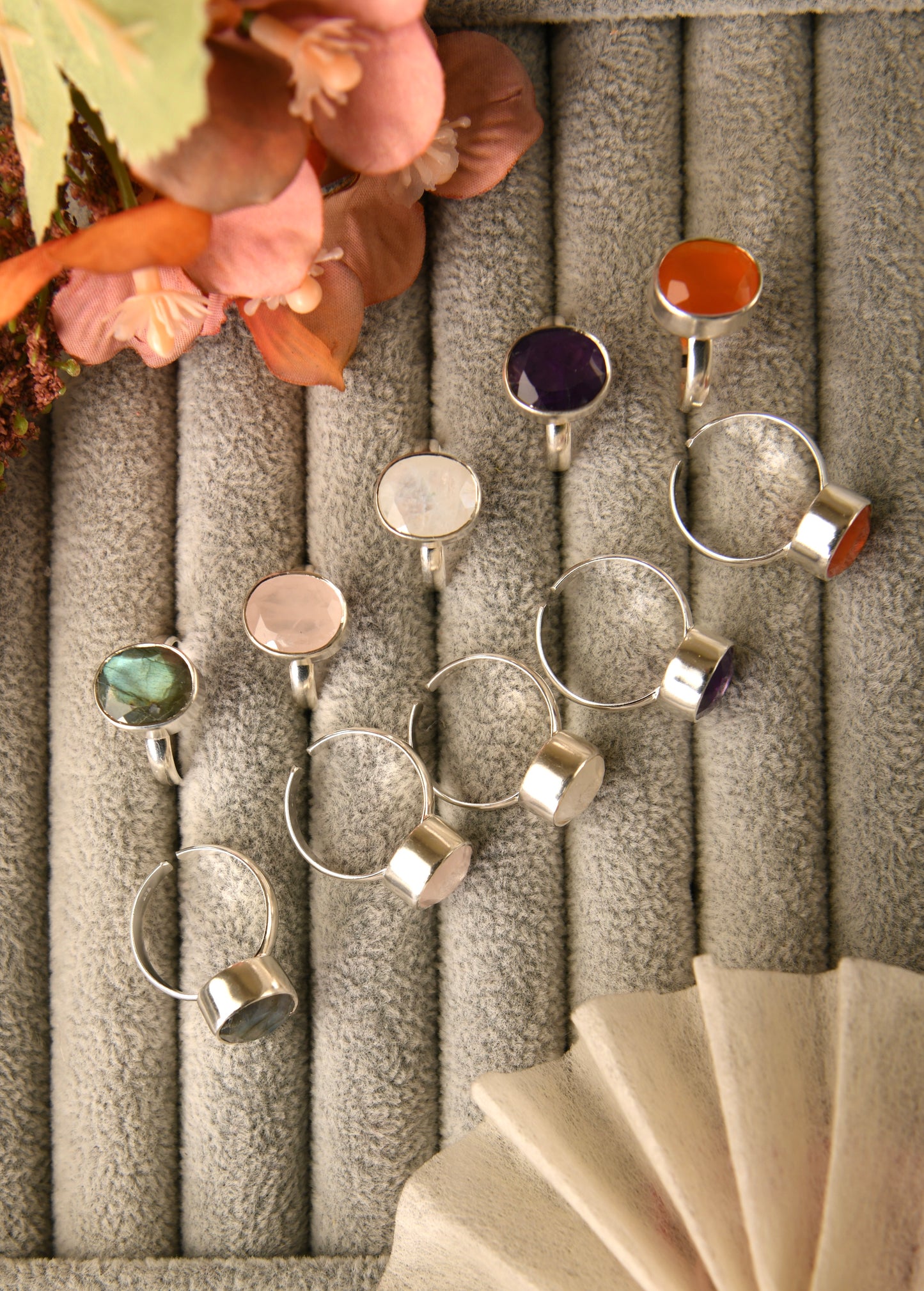 Labradorite Silver Adjustable Ring