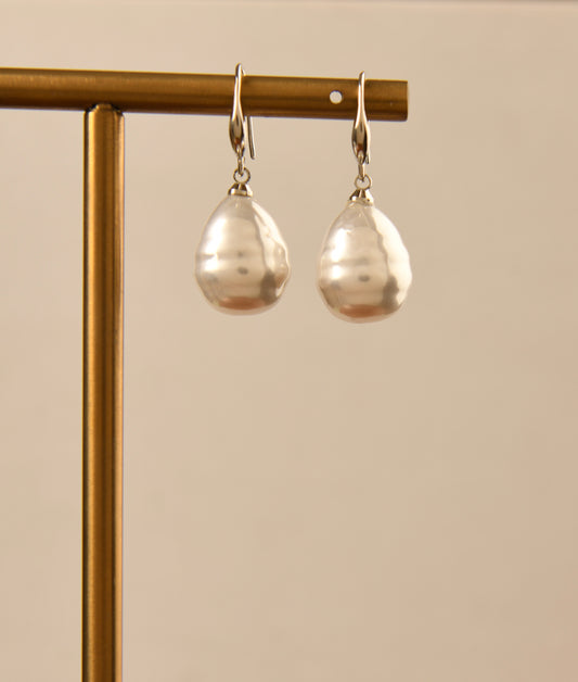 Serenity Pearl Earrings (Silver-plated)